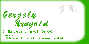 gergely mangold business card